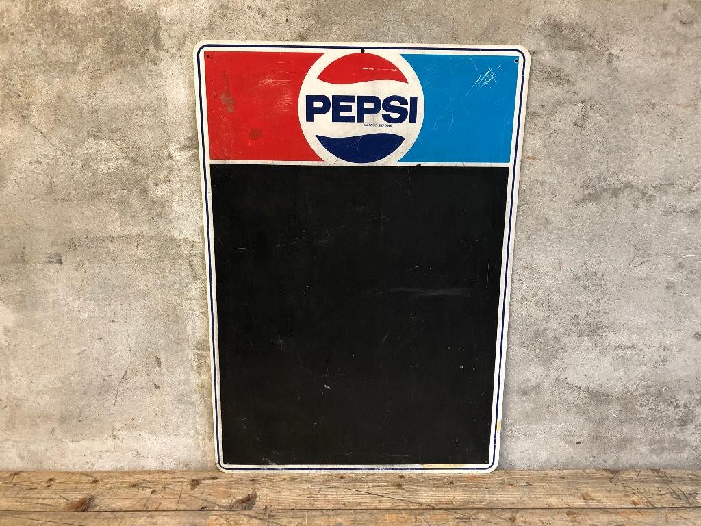 Kunststof reclamebord | Krijtbord Pepsi Cola, Ophalen of Verzenden, Gebruikt, Reclamebord