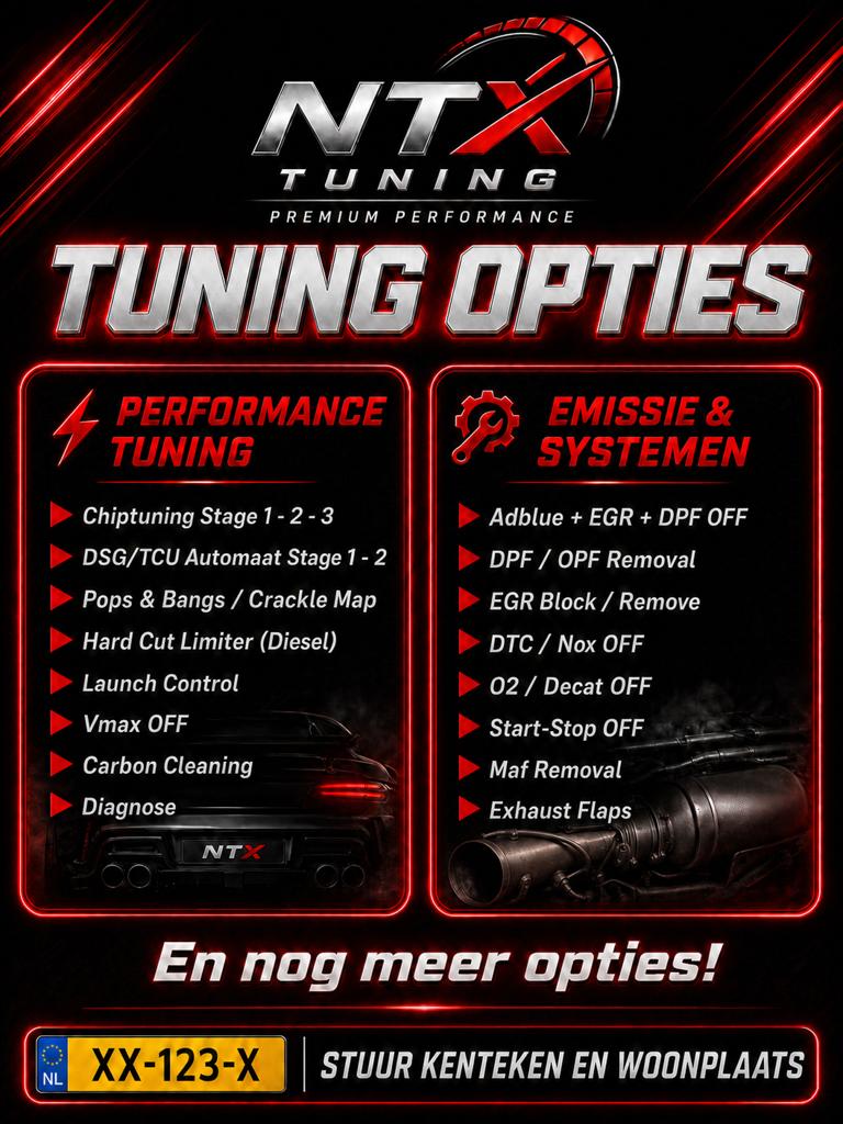 NTX Tuning Opties: Performance & Emissie Optimalisatie, Auto diversen, Ophalen