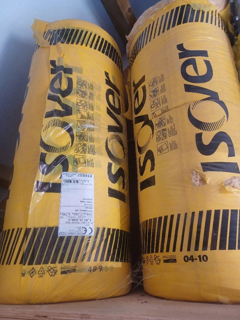 Isolatie isover 140mm, Ophalen, 10 tot 15 m², 12 cm of meer, Nieuw