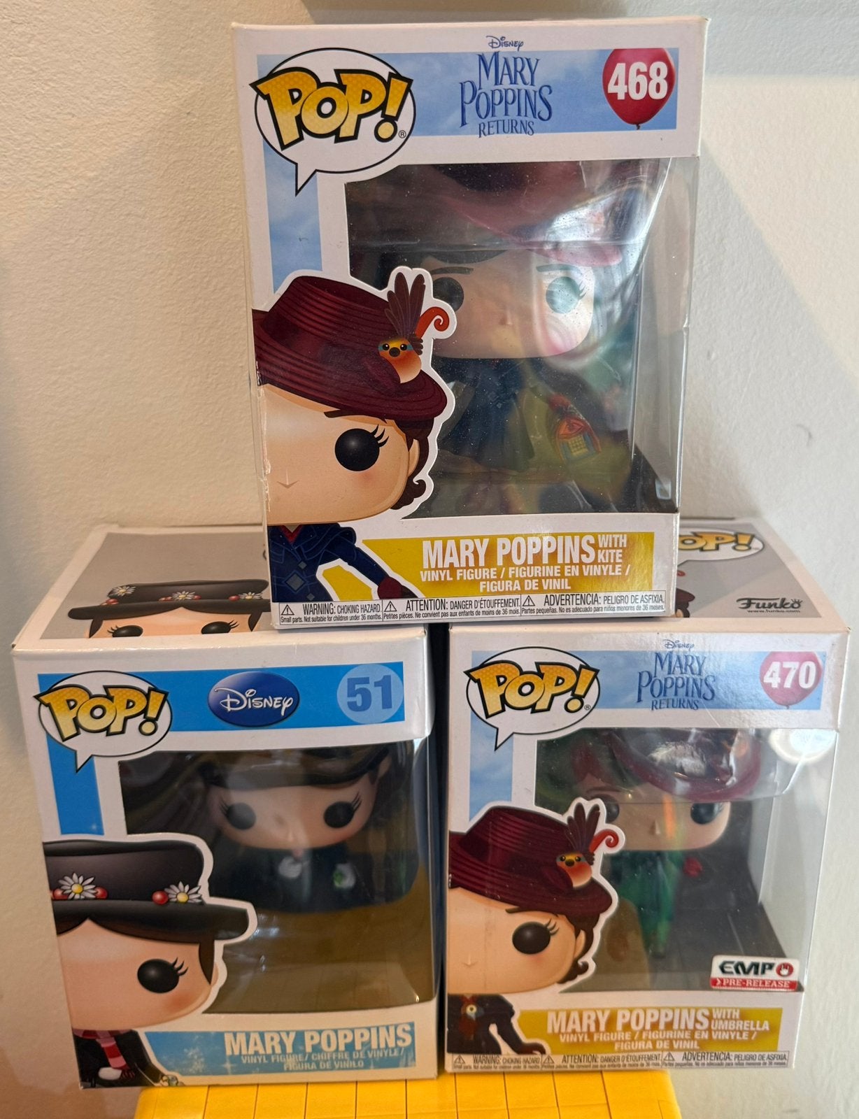 Mary Poppins Funko Pop! set - 3 stuks #468 #470 #51 !!, ., Funko, Ophalen of Verzenden, Zo goed als nieuw