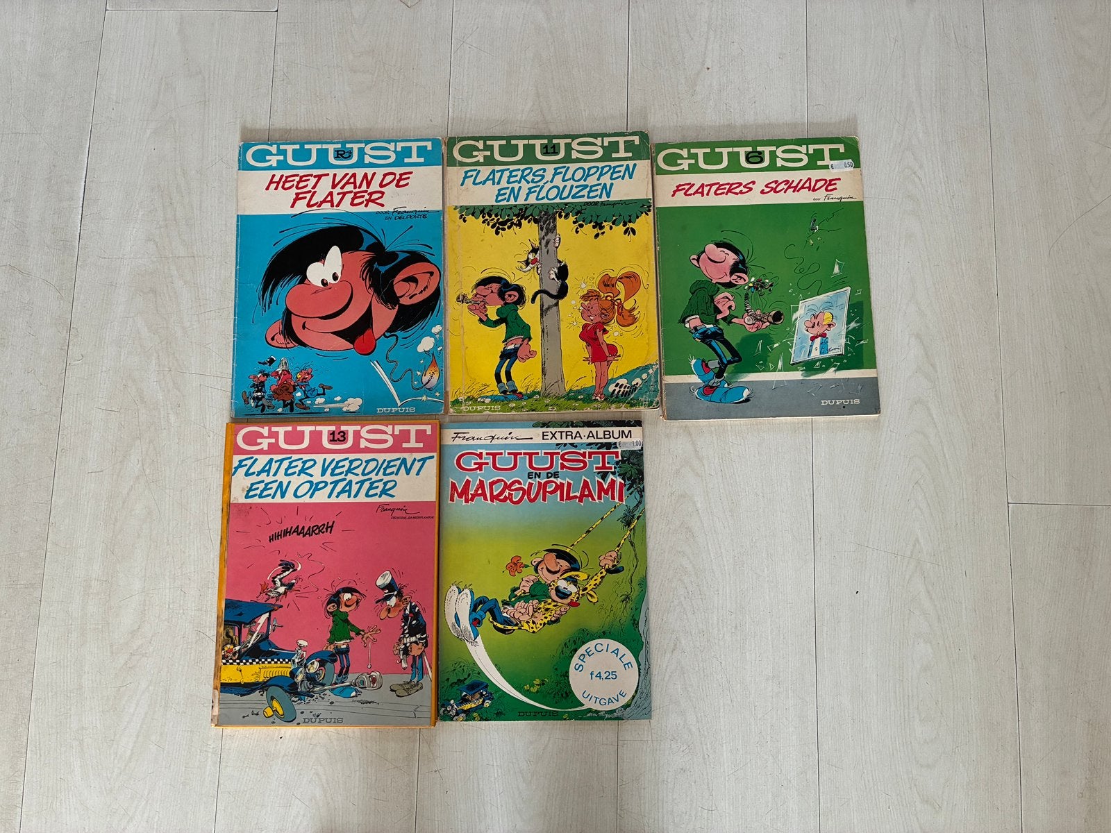 Guust Flater – 5 albums, Meerdere stripboeken, Ophalen of Verzenden, Gelezen