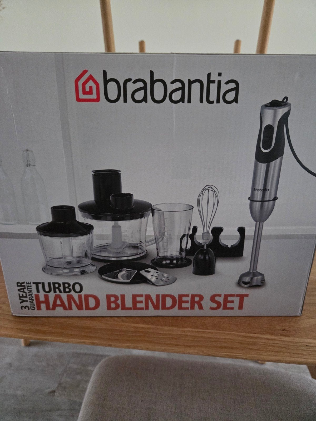 Brabantia Turbo Hand Blender Set - Staafmixer ontbreekt, Ophalen, Gebruikt, 3 snelheden of meer, Vaatwasserbestendig