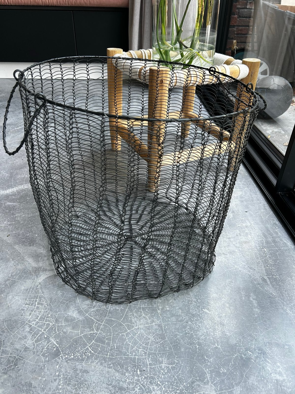Metalen mand van Sissy-Boy, Ophalen, Met handvatten, Gebruikt, Mand