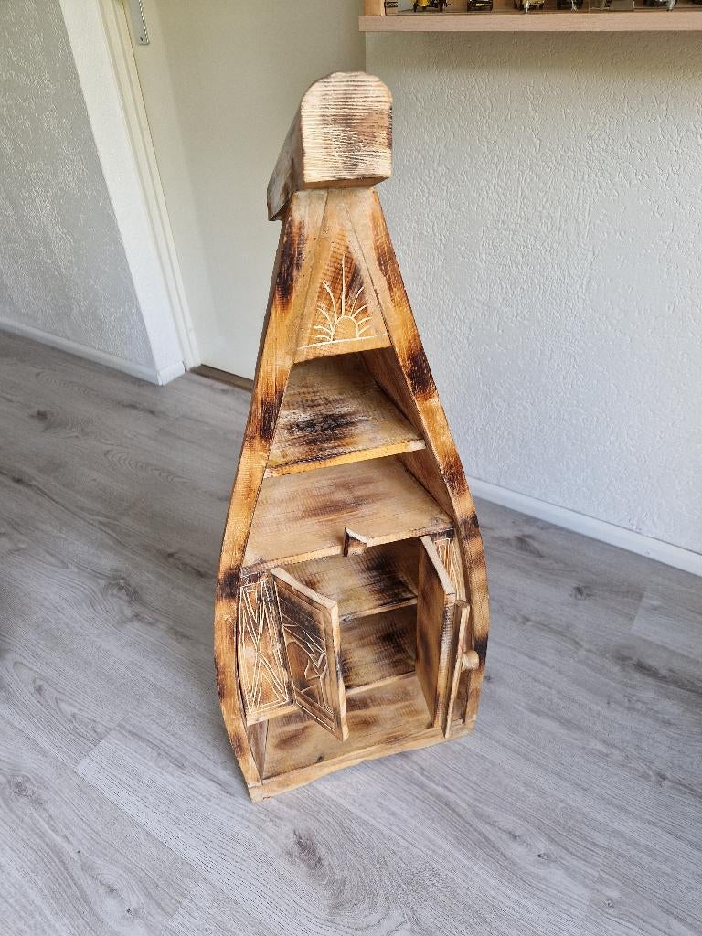 Houten kano interieur, Ophalen, Zo goed als nieuw
