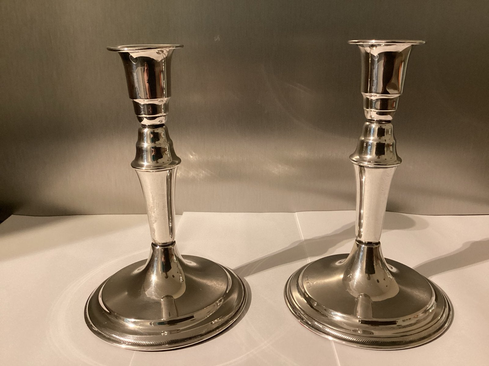 Twee Zilveren Kandelaars, 830S, Sven Toxvaerd, 400g, Ophalen of Verzenden, Zilver