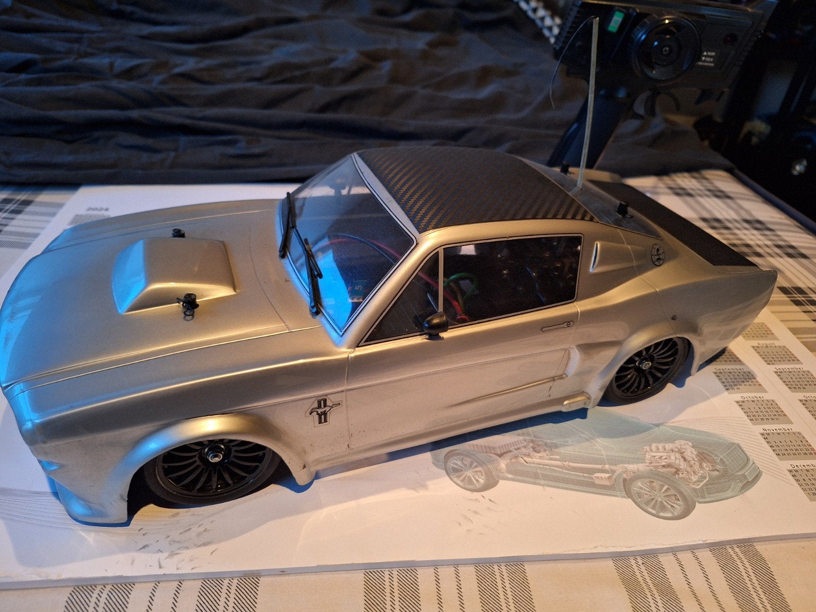 Prachtige Tamiya RC auto - Ford Mustang GT4, Ophalen of Verzenden