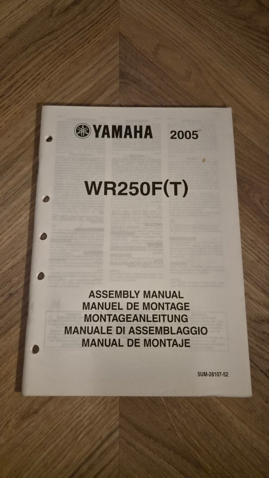 Yamaha WR250F(T) 2005 Montagehandleiding, Motoren, Ophalen of Verzenden, Yamaha