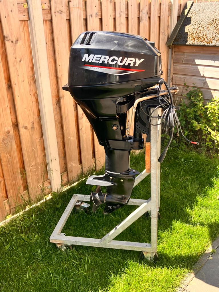 Te koop 15pk 4 takt mercury langstaart / elektrische start., Watersport en Boten, Ophalen, 10 tot 30 pk, Zo goed als nieuw, Benzine