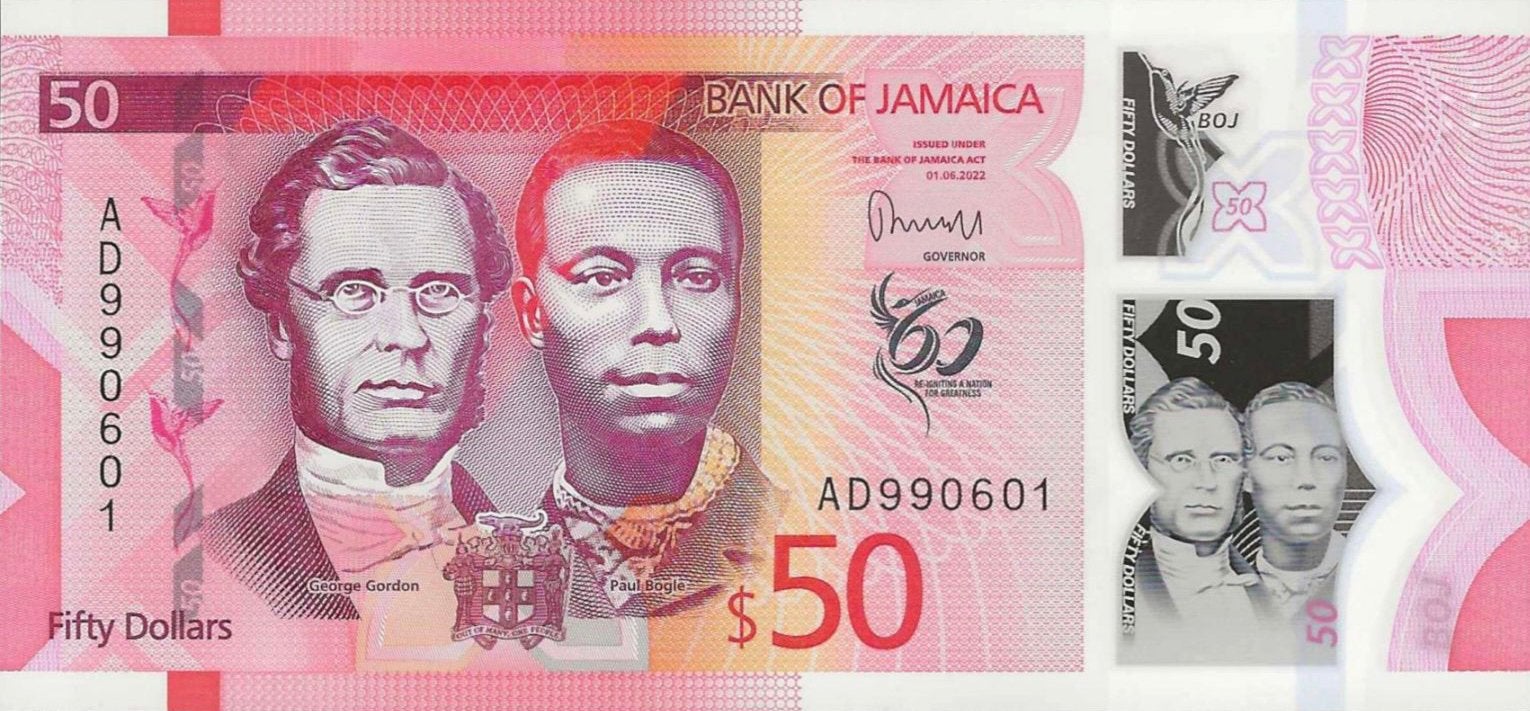 50 Dollars Jamaica 2022 Bankbiljet UNC #JA5, Ophalen of Verzenden, Midden-Amerika, Los biljet