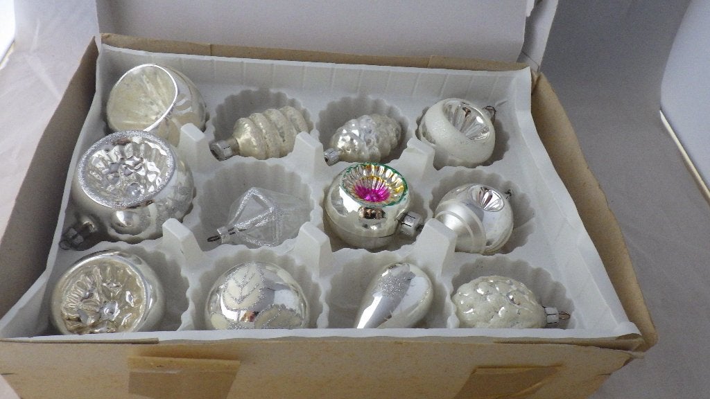 12 oude kerstballen, Diversen, Ophalen of Verzenden, Gebruikt