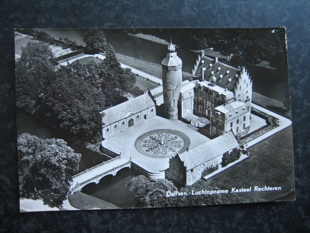 DALFSEN kasteel van Rechteren C Luchtopname 1966, Ophalen of Verzenden, 1960 tot 1980, Overijssel