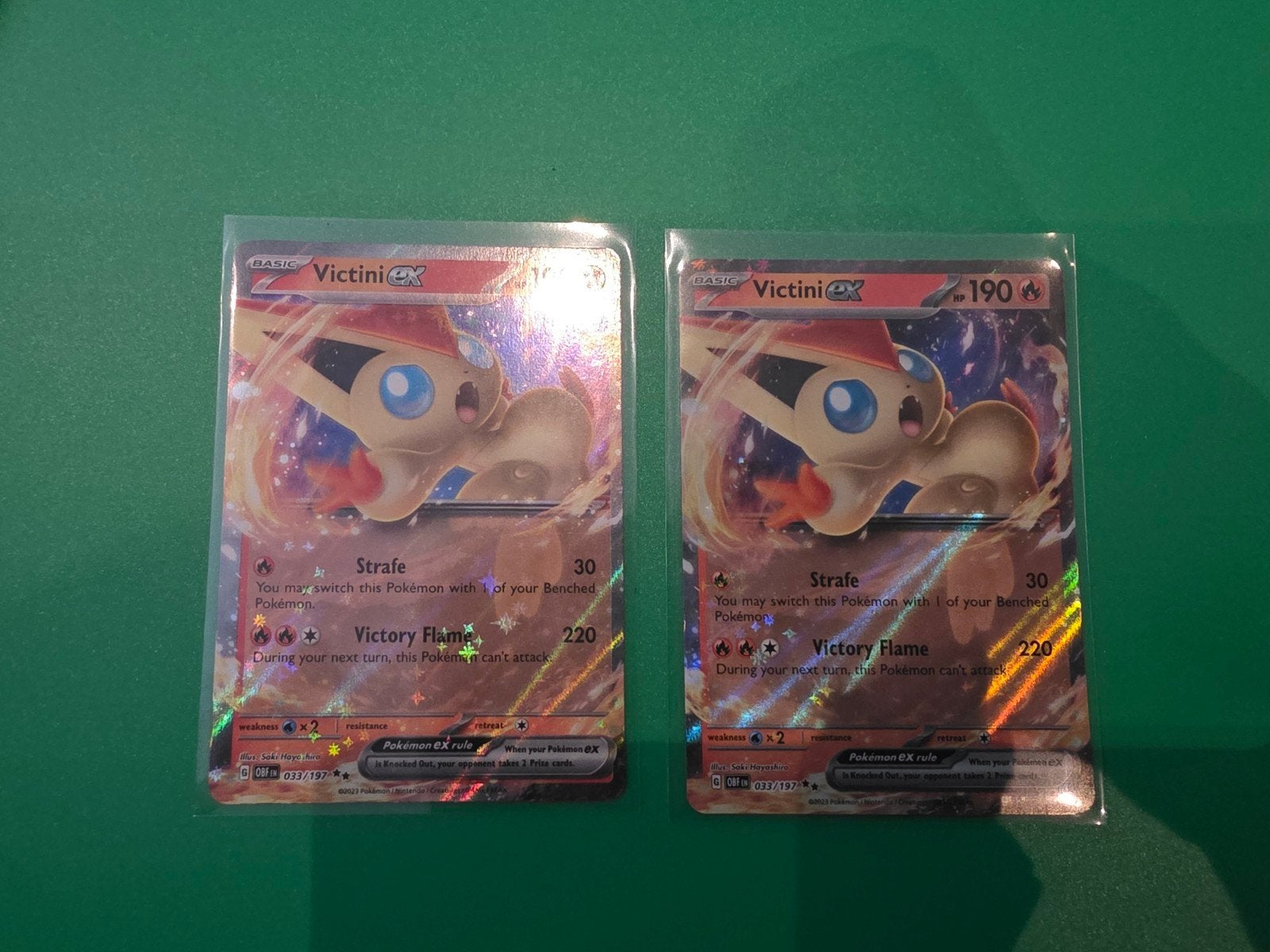 2x Victini EX 033/197 Pokémon Kaart, Ophalen of Verzenden, Zo goed als nieuw, Meerdere kaarten