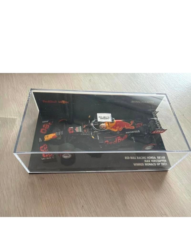 Minichamps Red Bull Racing RB16B Max Verstappen Monaco GP, Ophalen of Verzenden, Zo goed als nieuw, Auto, MiniChamps