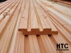 Douglas Rhombus profiel 28x135mm voor €21,85 per m2, Ophalen, Nieuw, Minder dan 180 cm, Planken