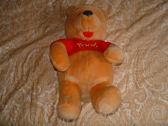 DISNEYLAND PARIS DISNEY BEER WINNIE THE POOH PLUCHE ORANJEGE, Ophalen of Verzenden, Nieuw, Overige typen