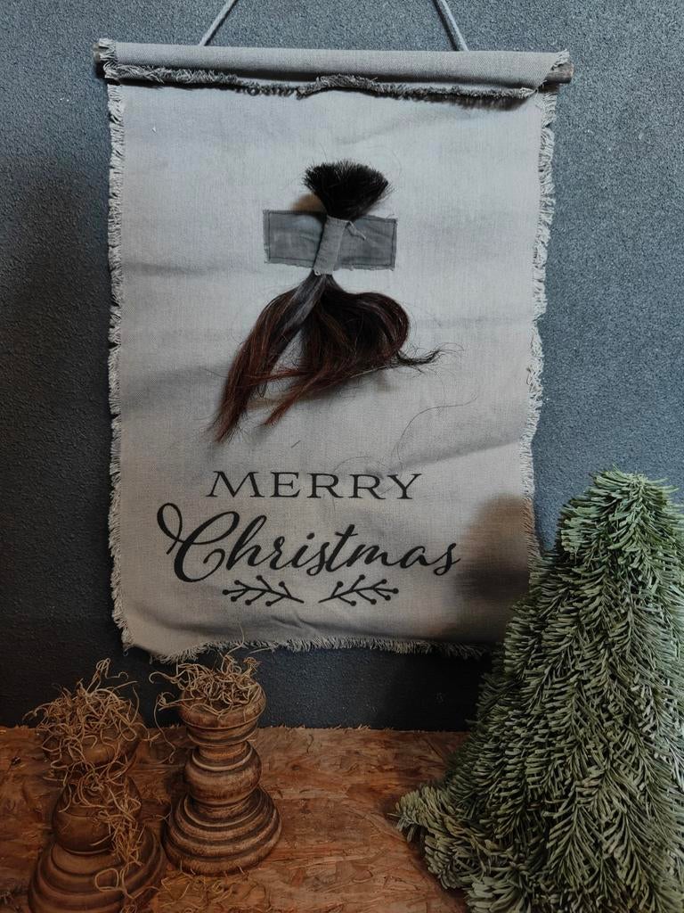 Sober wanddoek met kerstprint - SALE!, N.v.t., N.v.t., Nieuw, Ophalen of Verzenden