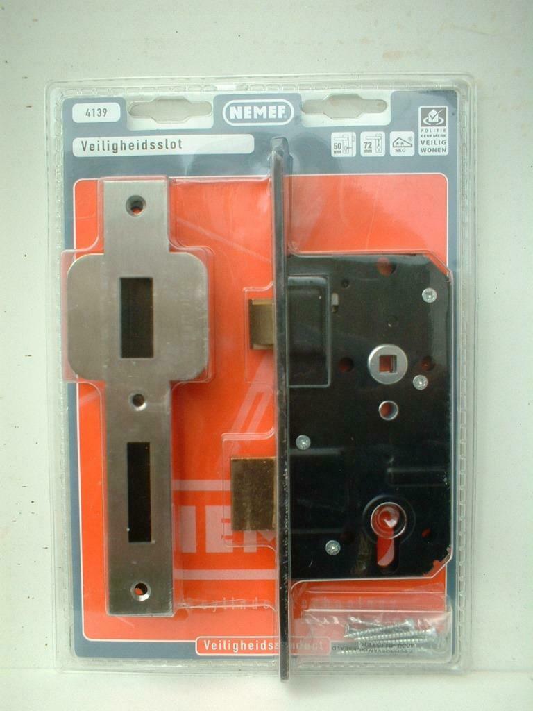 Nemef Veiligheids deurslot 4139 /17 PC 72 NIEUW in doos., Ophalen of Verzenden, Nieuw, Rvs, Slot
