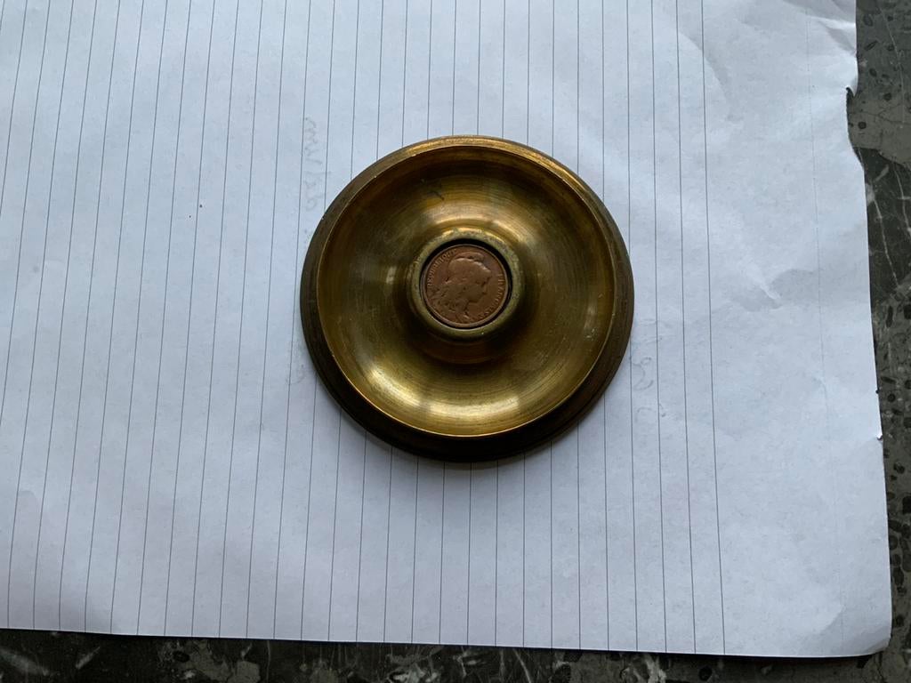 Trench Art Asbak 18 Pdr Hulsbodem, Verzamelen, Ophalen of Verzenden, Landmacht, Nederland