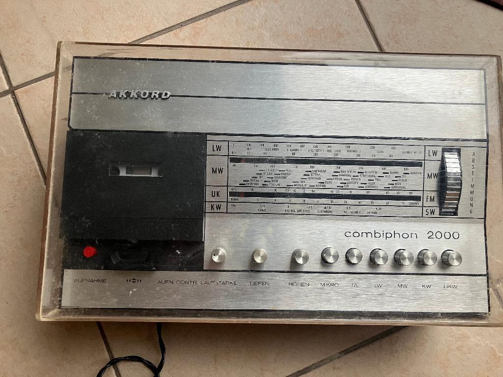 Combi-phone retro-draagbare radio-cassette speler, Ophalen of Verzenden, Gebruikt