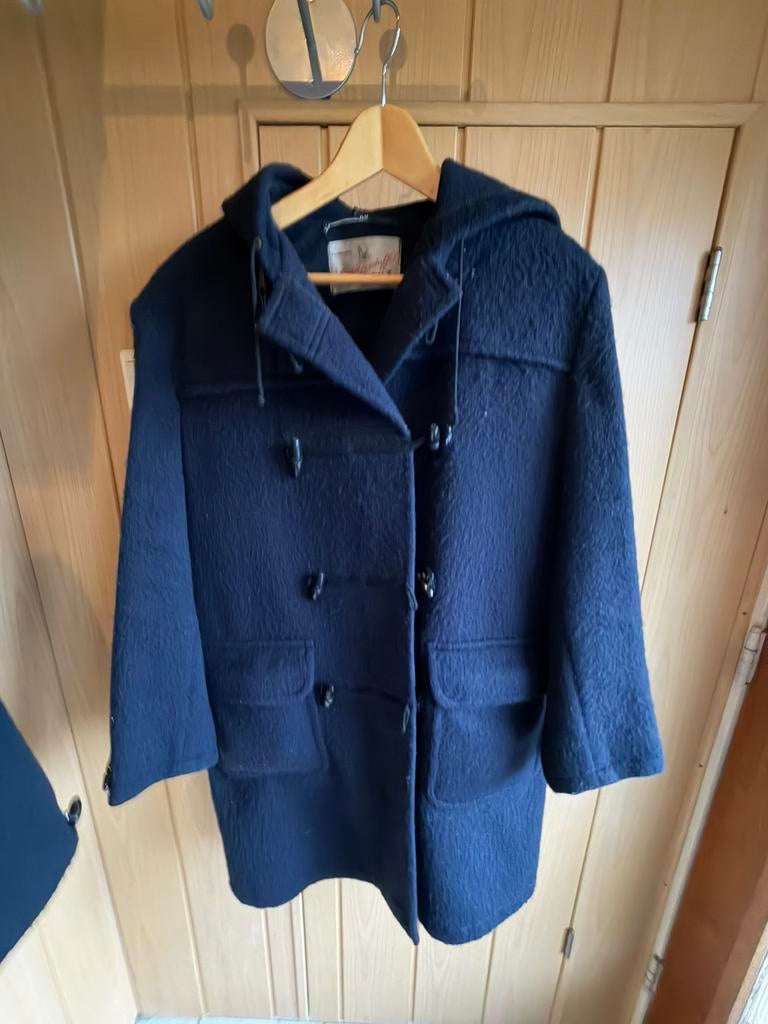Blauwe Leidse Zeeduffelse houtje touwtje jas maat 50, Ophalen of Verzenden, Zo goed als nieuw, Maat 48/50 (M), Blauw