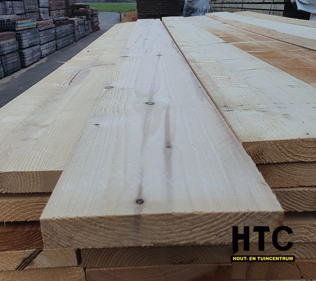 Vuren steigerplank 32x200 mm voor maar €2,50 per m1 ACTIE!!!, Doe-het-zelf en Verbouw, Ophalen, 25 tot 50 mm, Nieuw, Plank