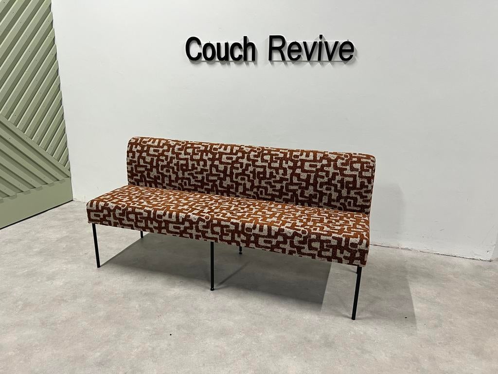 Design eetkamerbank roestbruin, direct leverbaar 180x60, Ophalen of Verzenden, Zo goed als nieuw, Vierpersoons of meer, Stof