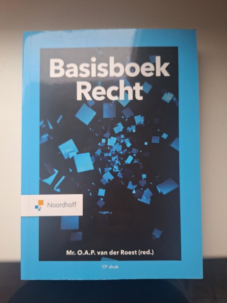 Basisboek Recht - 17e druk, Mr. O.A.P. van der Roest (red.), Zo goed als nieuw, Alpha, HBO