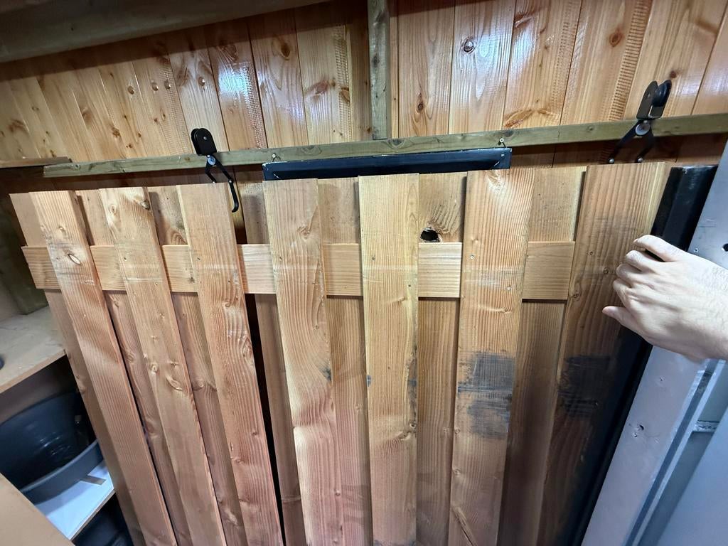 Schuttinghout + antraciet steek - reparatie/uitbreiding, Tuin en Terras, Ophalen, Gebruikt, Minder dan 3 meter, Minder dan 1 meter