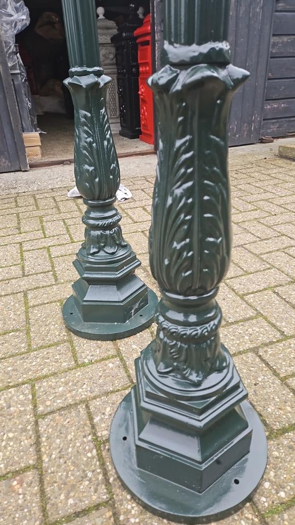 Groene lantaarnpalen, Ophalen of Verzenden, Gebruikt, Glas, Klassiek
