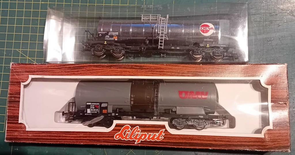 LILIPUT  set van 2 ketelwagons OBB, Hobby en Vrije tijd, Modeltreinen | H0, Gelijkstroom, Wagon, Ophalen of Verzenden, Zo goed als nieuw
