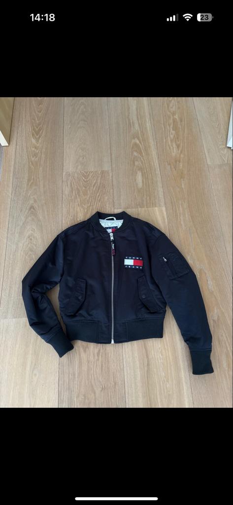 Tommy Hilfiger Bomberjack Dames XS - Donkerblauw, Ophalen, Zo goed als nieuw, Maat 34 (XS) of kleiner, Blauw