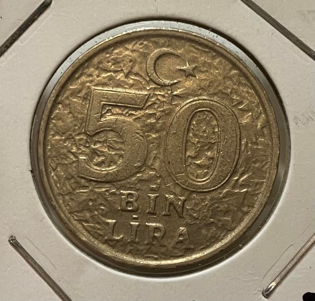 50 bin lira Turkije 1999, Ophalen of Verzenden, Overige landen