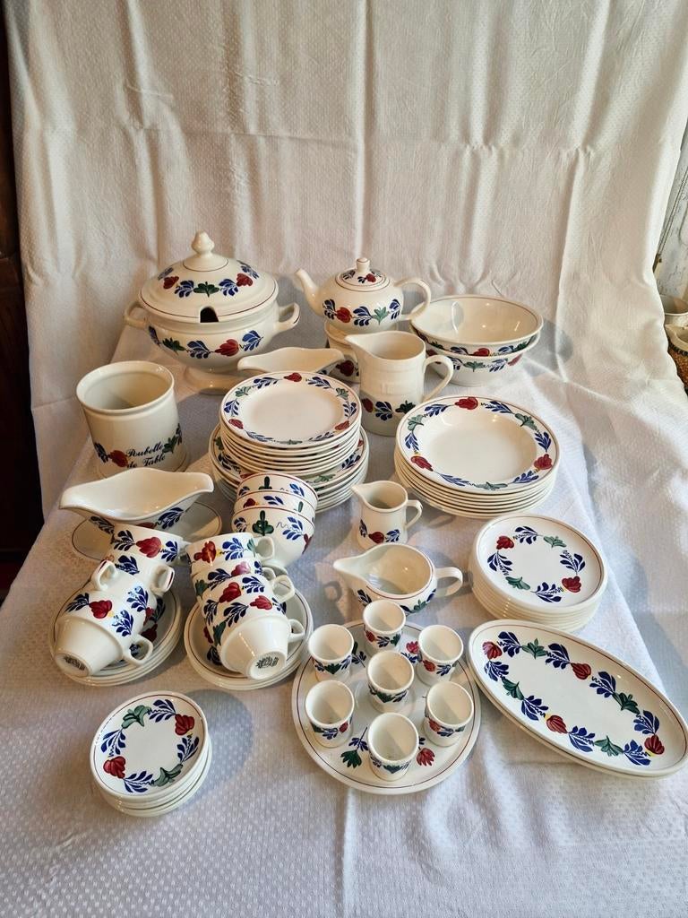 Boerenbont Servies - Compleet en Klassiek, Huis en Inrichting, Keuken | Servies, Ophalen, Gebruikt, Aardewerk, Boerenbont