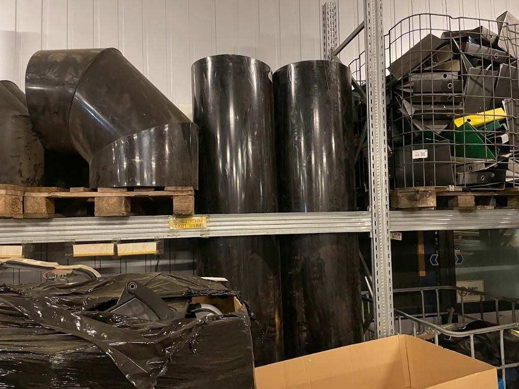 pvc pp bochten 600 mm  buizen  ontluchting ventilatiekoker, Bochten, Pvc, 2 tot 4 meter, Ophalen of Verzenden