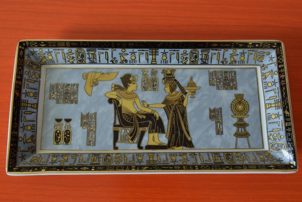 Retro vintage porseleinen schaal - Fathi Mahmoud - Egypte, Antiek en Kunst, Ophalen of Verzenden