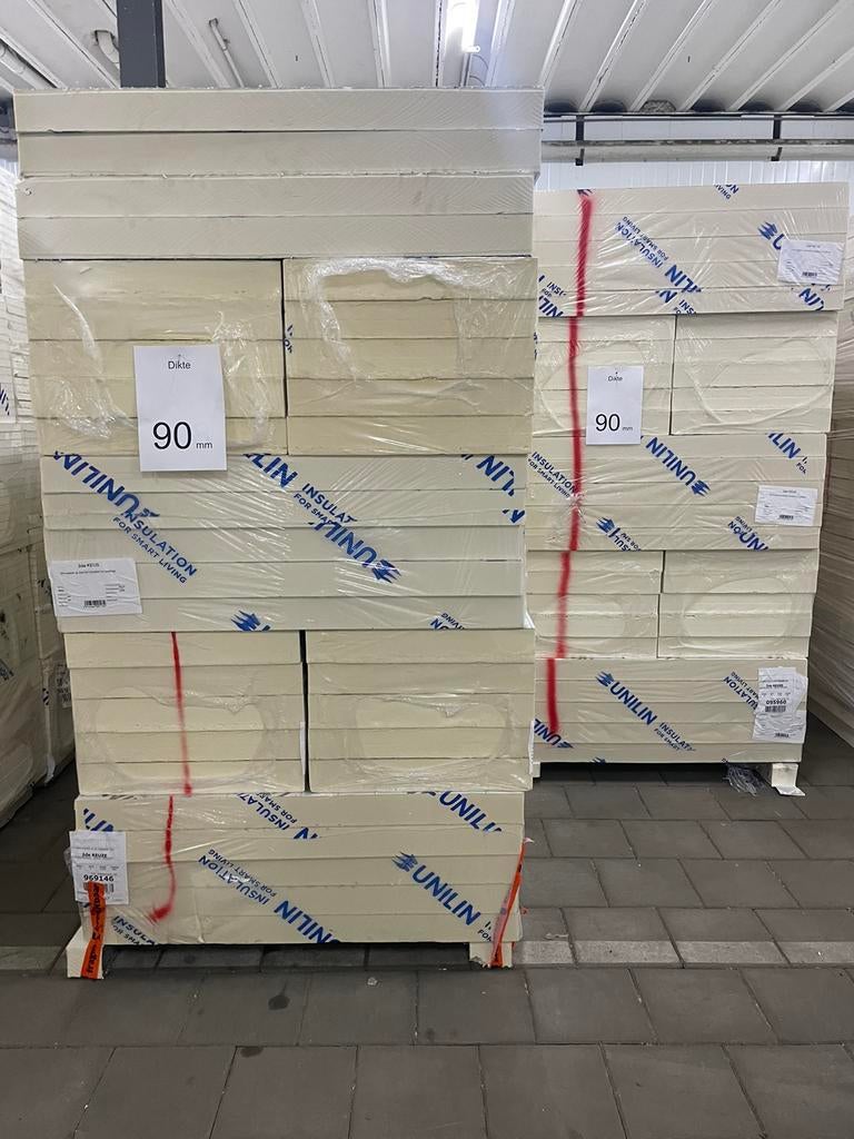 Pir isolatie 20,30,40,50,60,70,80,90,100,120,140,160,200, Doe-het-zelf en Verbouw, Isolatie en Afdichting, Ophalen, Dakisolatie