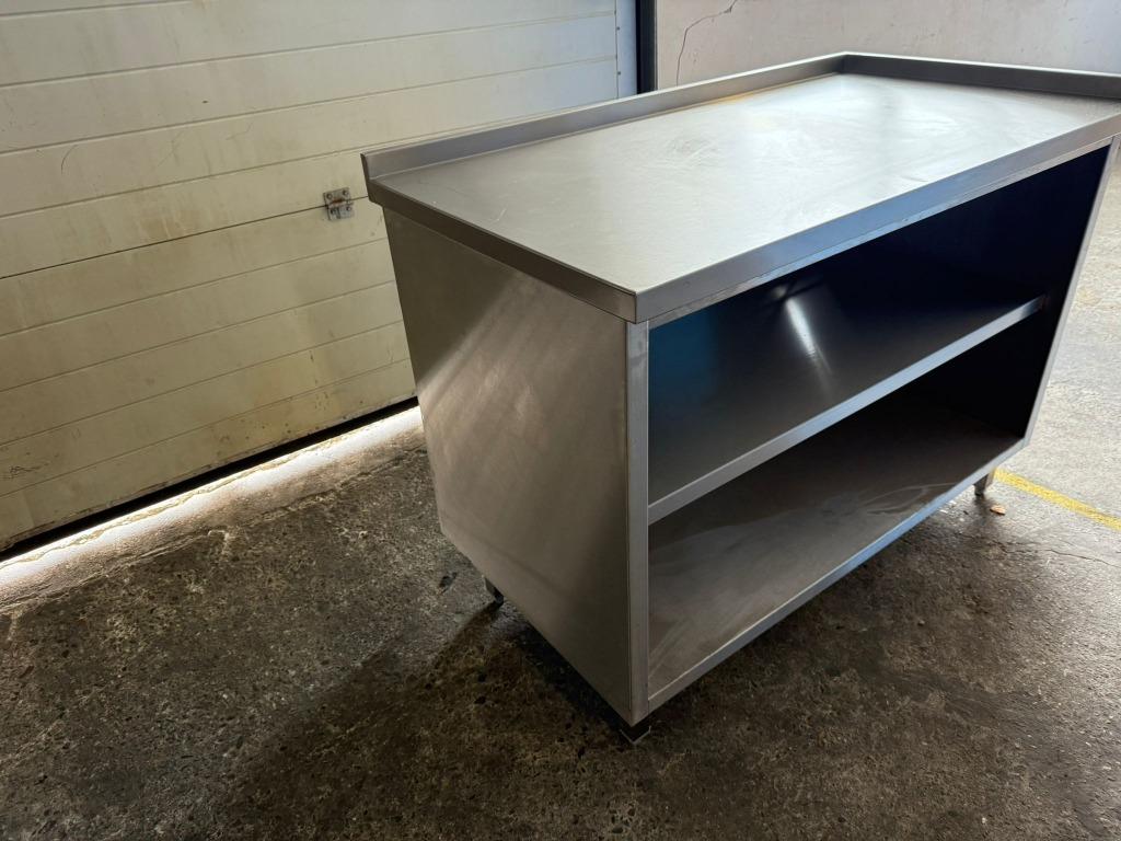 Gesloten RVS Werktafel, Zakelijke goederen, Horeca | Keukenapparatuur, Ophalen, Gebruikt, RVS Meubilair