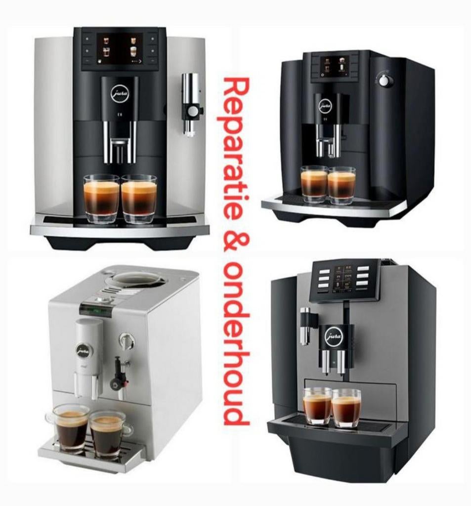 Reparatie&Onderhoud koffiemachines Jura,Siemens,Saeco>>>>, Koffiemachine, Zo goed als nieuw, Afneembaar waterreservoir, Koffiebonen