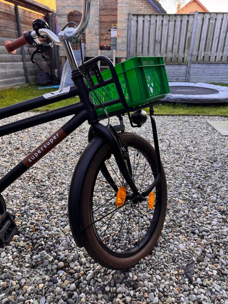 SuperSuper Cooper 20 inch - Zwart met groen kratje, Ophalen of Verzenden, Gebruikt