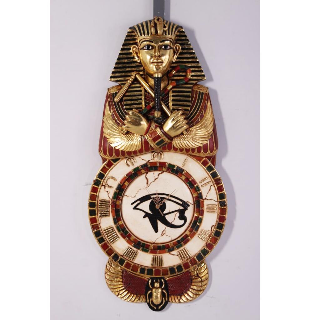 Egyptische Wandklok – Egypte klok Hoogte 102 cm, Huis en Inrichting, Woonaccessoires | Klokken, Ophalen, HorecaBeelden, Overige typen