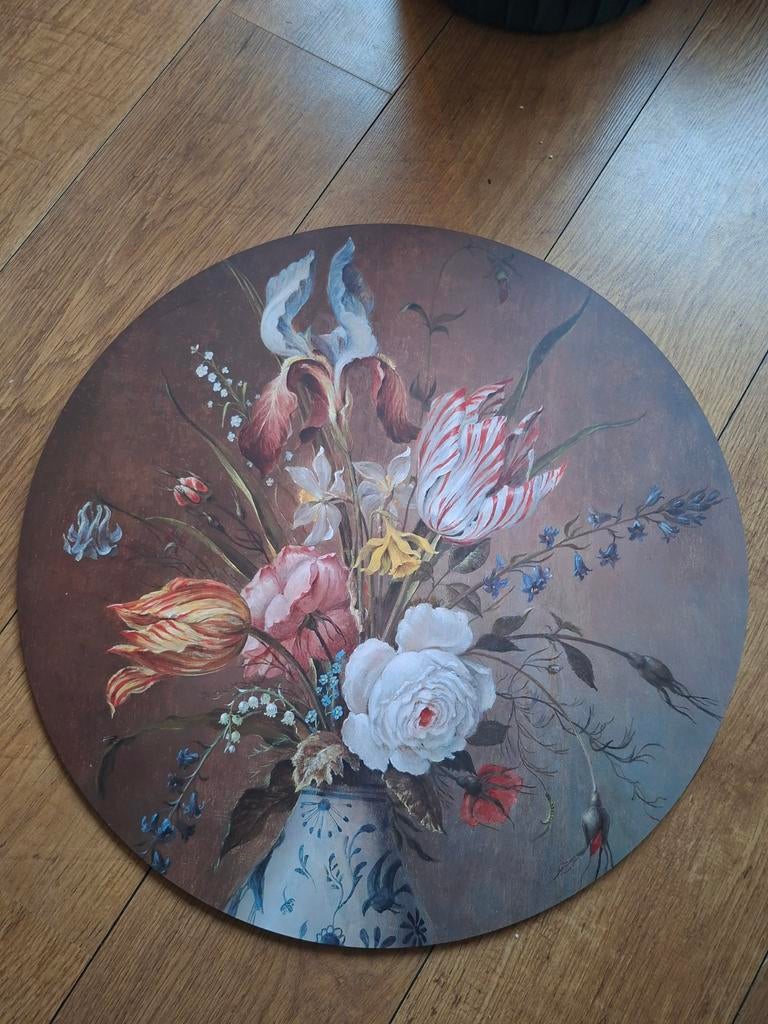 Muurcirkel 55cm bij 55cm, Ophalen of Verzenden, Minder dan 50 cm, Schilderij, Minder dan 50 cm