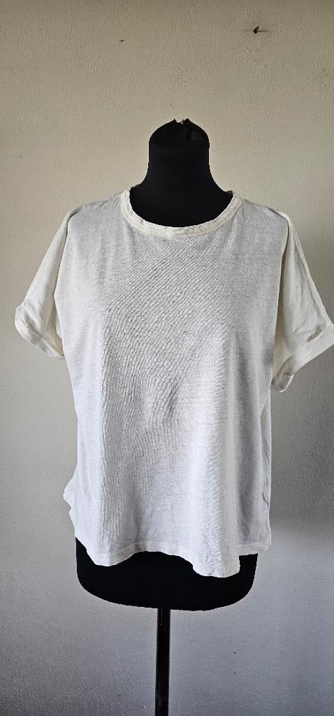witte tshirts van Maison Anje maat L (2525), Kleding | Dames, Wit, Maat 42/44 (L), Ophalen of Verzenden, Korte mouw
