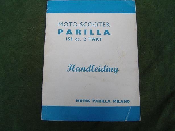 Parilla 153cc motor scooter handleiding, Motoren, Ophalen of Verzenden, Overige merken