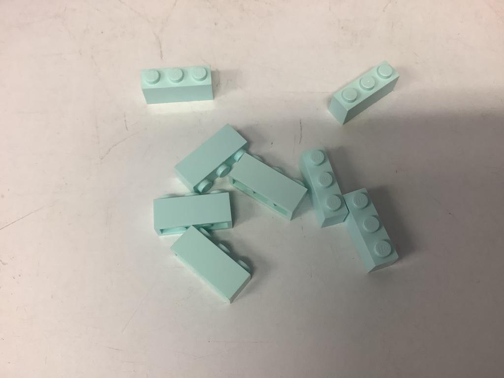 Lego steen 1x3 licht aqua, Ophalen of Verzenden, Gebruikt, Losse stenen, Lego