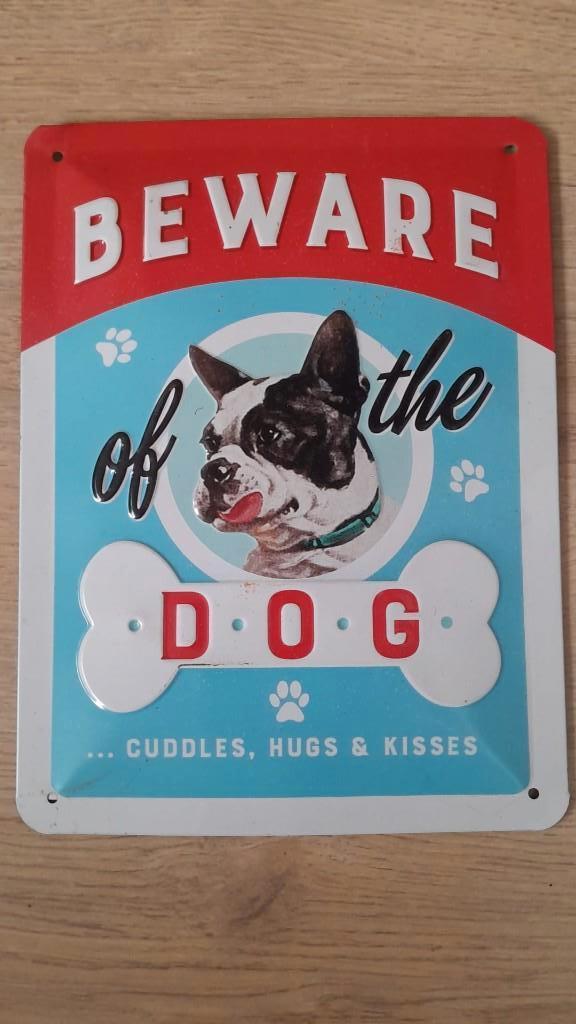 blikken wandbord reclame franse bulldog, Ophalen of Verzenden, Huis en Inrichting