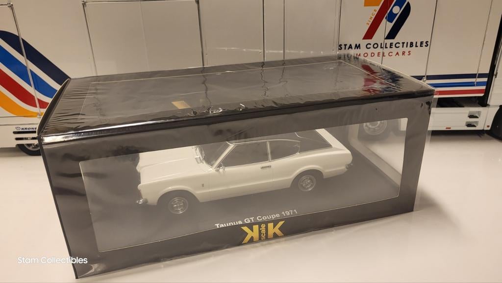KK Scale Models Ford Taunus GT Coupe White - 1971, Hobby en Vrije tijd, Modelauto's | 1:18, Overige merken, Auto, Nieuw, Ophalen of Verzenden
