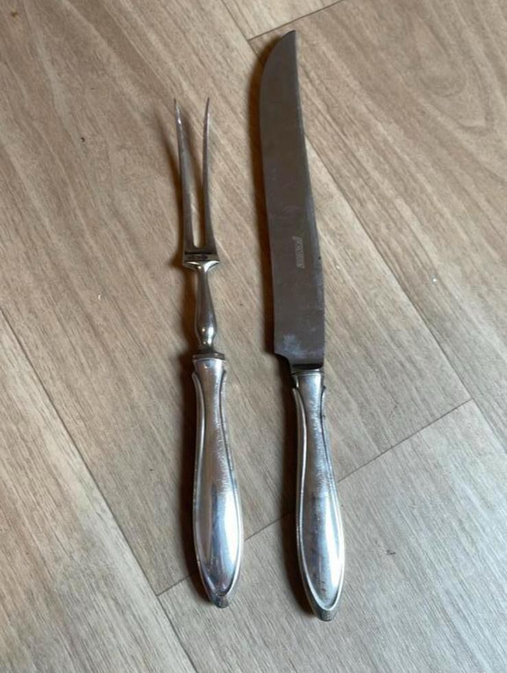 Verzilverd broodmes en trancheercouvert Gero Perfection, Huis en Inrichting, Keuken | Bestek, Zilver, Ophalen of Verzenden
