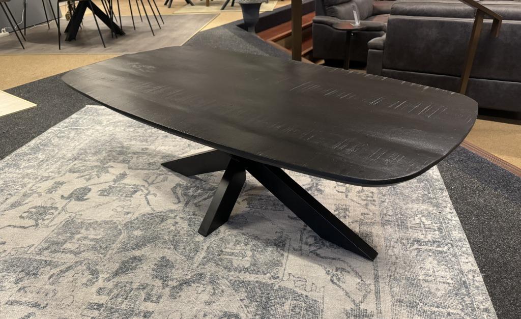 Salontafel Deens ovaal 130cm Zwart Direct/Leverbaar E-2253