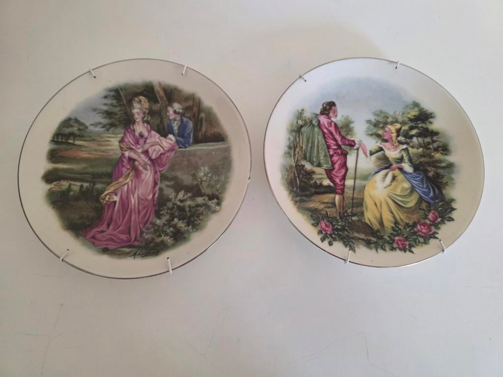 2 Barok bordjes sierborden sierbord bord Real China, Ophalen of Verzenden