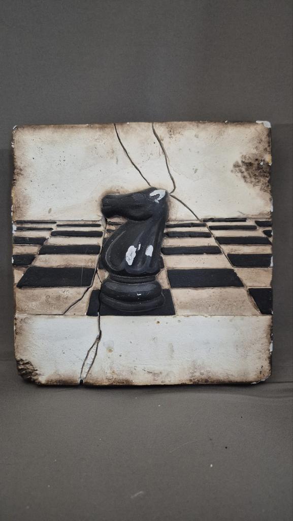 Di-sen-yo wandtegel disenyo wall tiles paard, Ophalen of Verzenden, Gebruikt